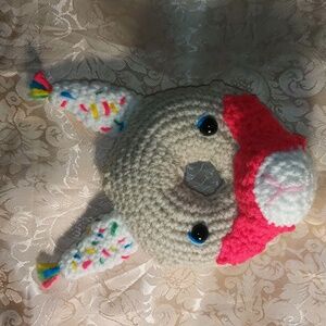 Festive Missy The Llama Donut Ring Crochet Handmade Pin Cushion